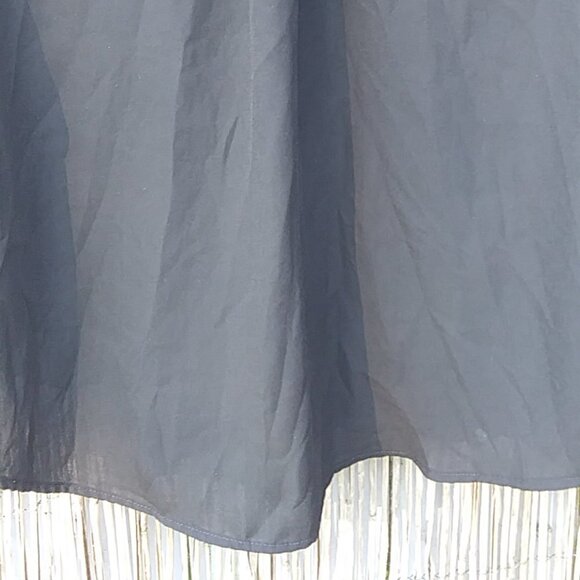 A. Byer Sheer Black Button Down V-Neck Blouse Top Shirt with Pockets- S - Picture 11 of 11